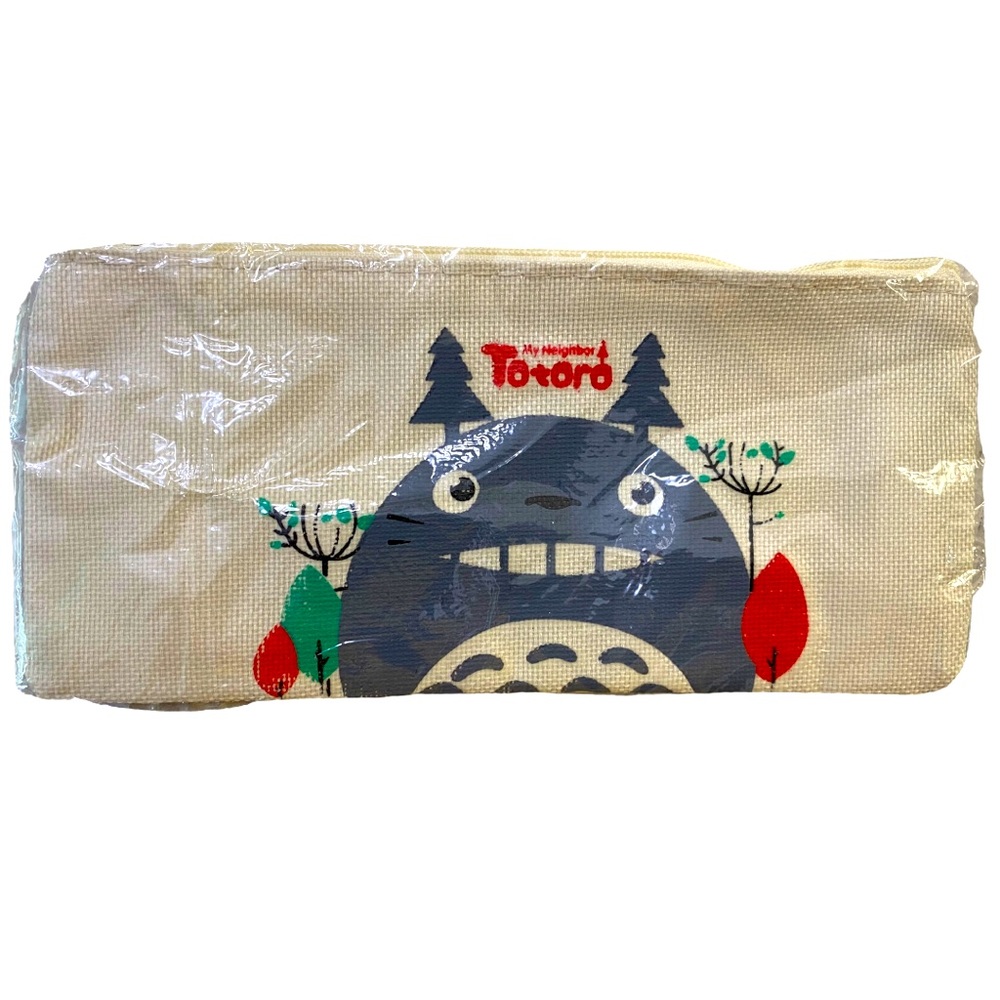Totoro Pencil Case Light Tan 8X4 Inches